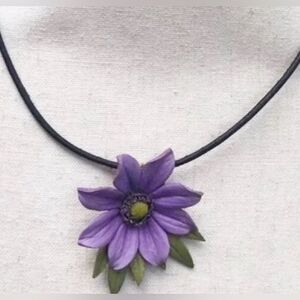 NEW Artisan Unique Flower Statement Necklace